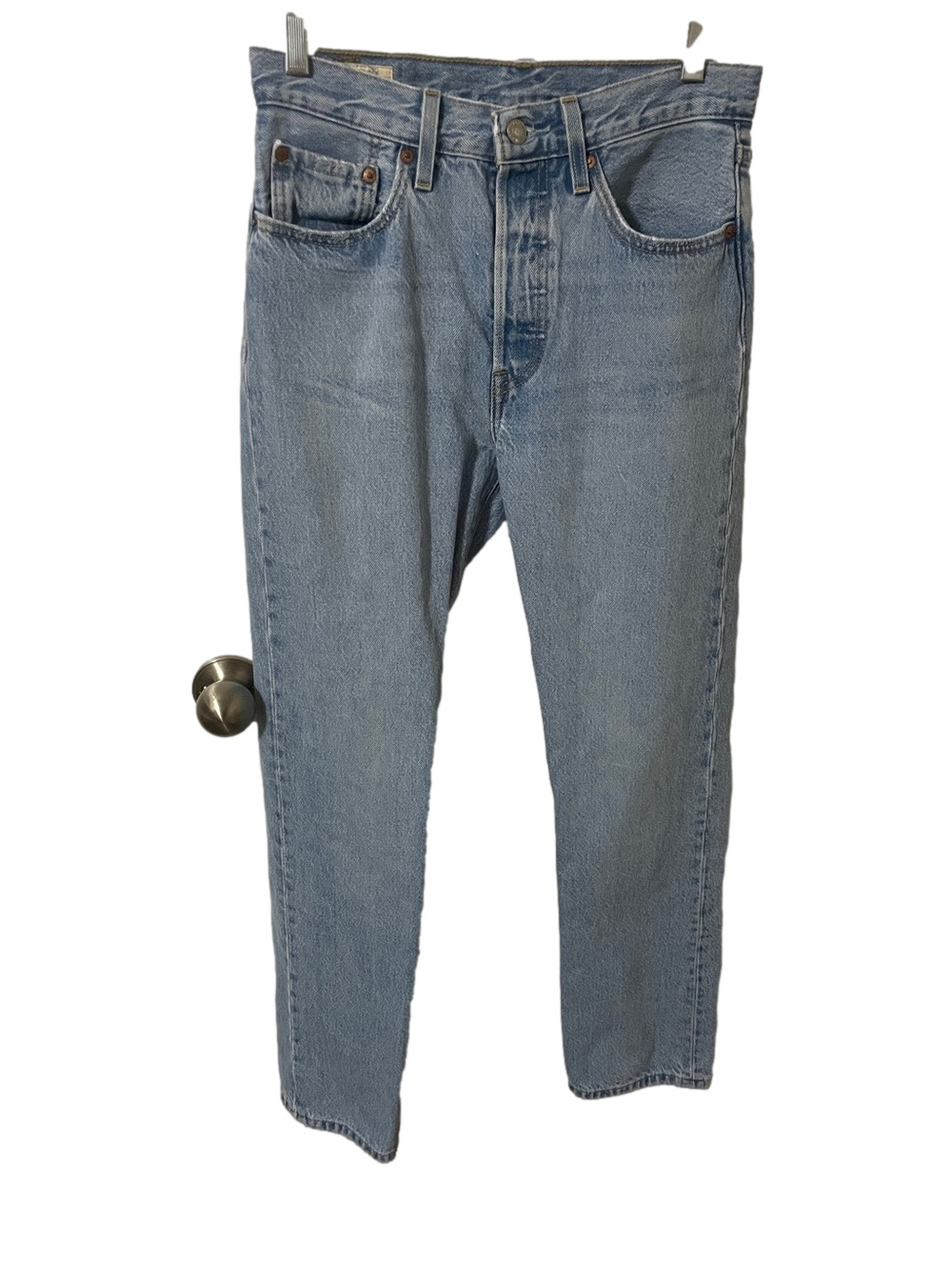 Levi's 501 Light Blue Straight Leg Button Up Jeans Size 26